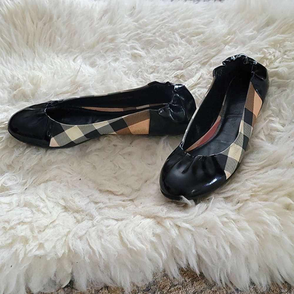 Burberry nova check ballet flats